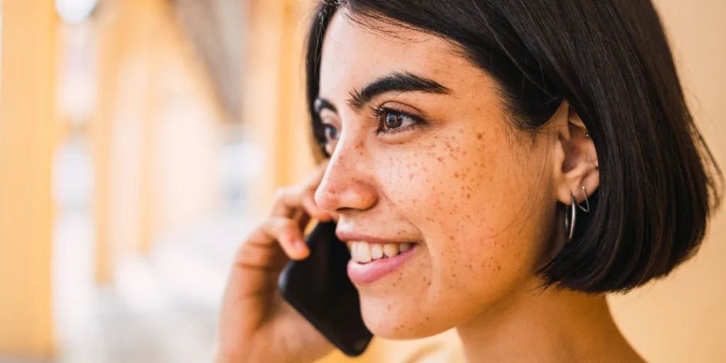 girl with melasma on face