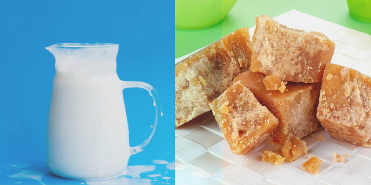 milk and jaggery